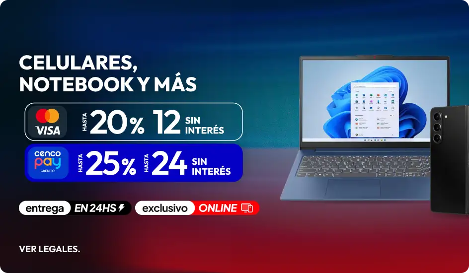 Hasta 20% en Celulares y más