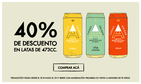 40% en cervezas Andes seleccionadas