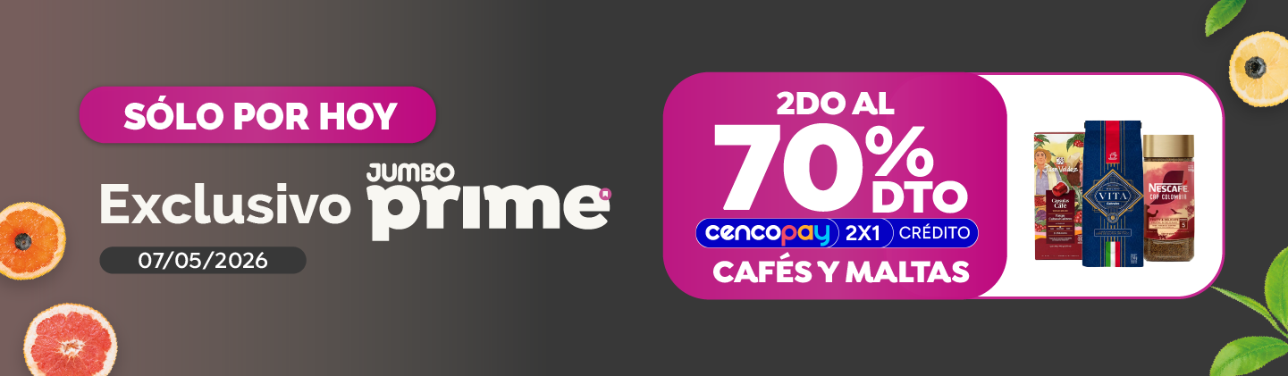 ¡Solo x hoy! Hasta 2do al 70% en Cafés y Maltas