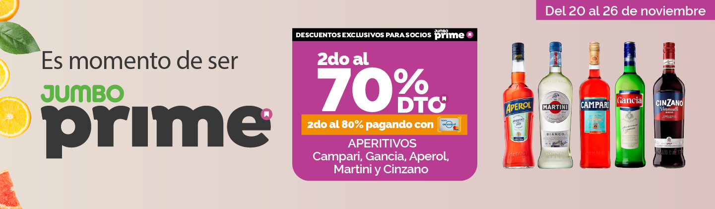 2do al 70% en Aperitivos