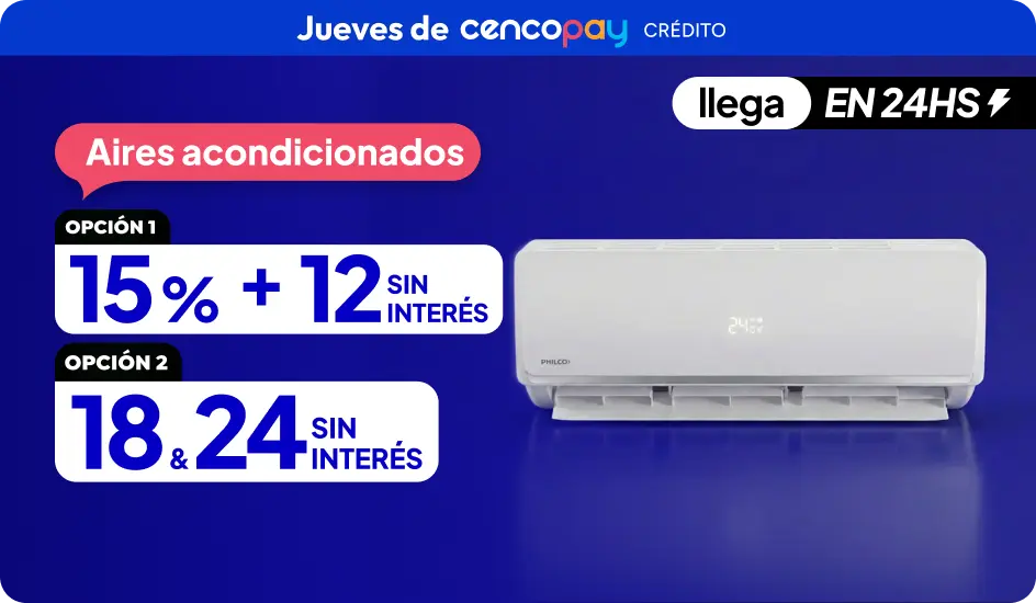 15% en un pago o 18CSI en Aires y mas