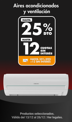 Hasta 25% y Hasta 12CSI en Ventilación