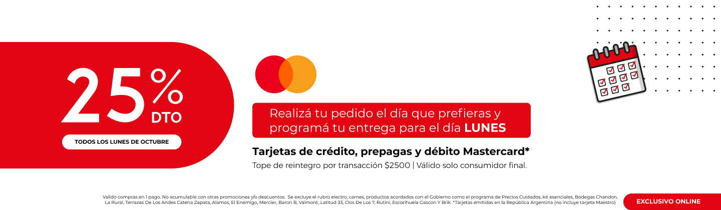 25% MasterCard Exclusivo Online | Disco