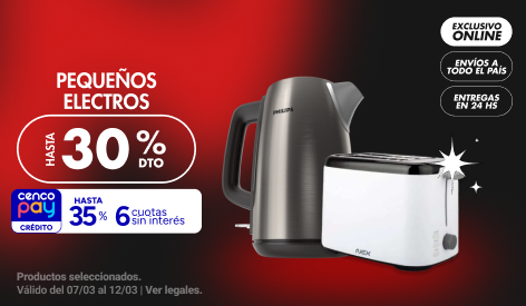 Hasta 30% en Pequeños Electros