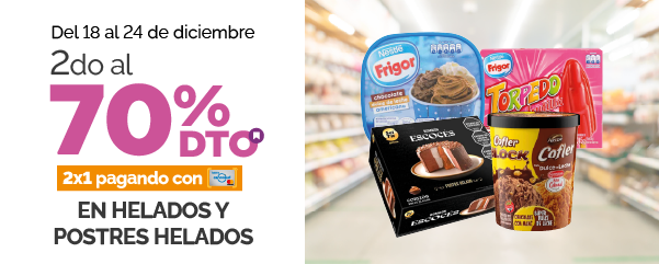 2do al 70% en Congelados y Postres Helados