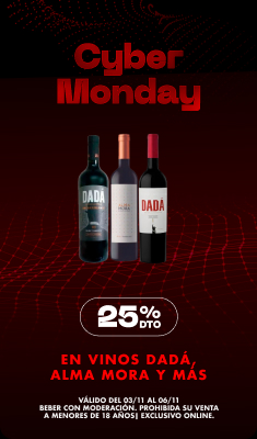 Disco - Cyber Monday | Hasta 25% en vinos seleccionados Dadá, Alma Mora y más - Peñaflor