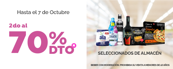 2do al 70% en Almacén y más