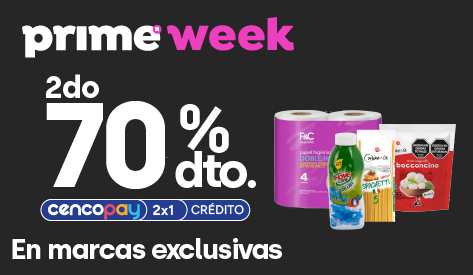 Hasta 2do al 70% en Marcas Exclusivas | Prime Week