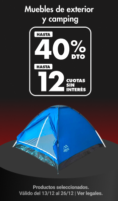 Hasta 40% y Hasta 12CSI en Muebles de Exterior y más