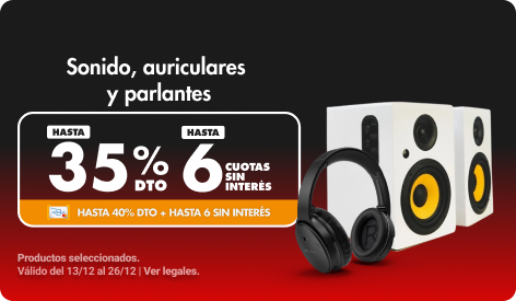 Hasta 35% y Hasta 6CSI en Barras de Sonido y más