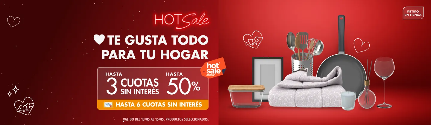 Hasta 50% y Hasta 3CSI en Tiempo libre y Hogar | Hot Sale Disco