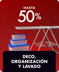 Hasta 50% en Deco, Organización y Lavado | Hot Sale Disco
