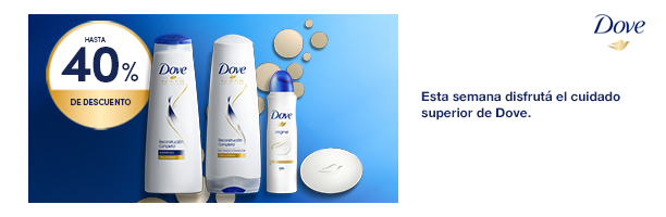 Disco - Cyber Monday | Hasta 40% en seleccionados de perfumería Dove - Unilever